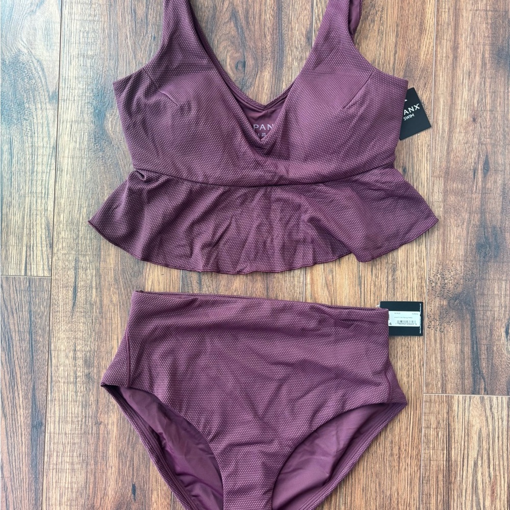 SPANX Purple Bikini Swim Set with Comfort Fit
